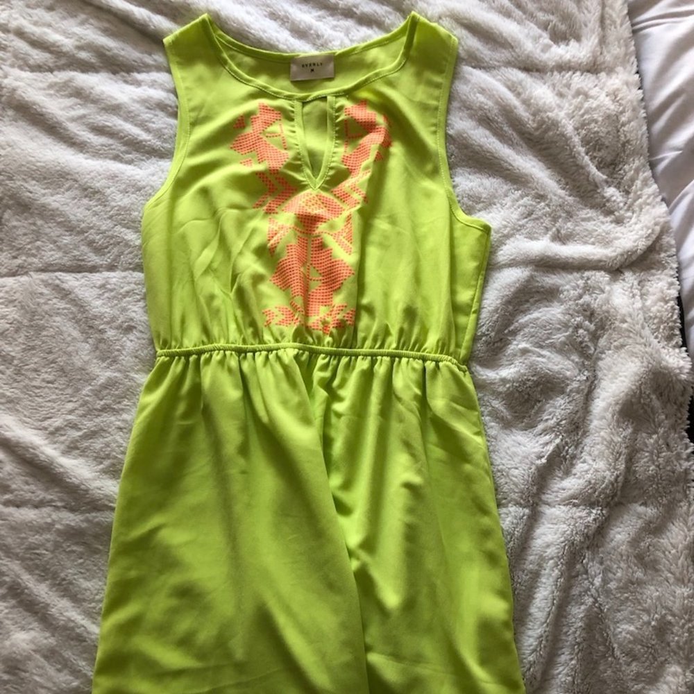 Everly Bright Yellow/Green Sundress